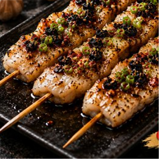 Black Garlic Snakehead Fish Fillet Skewers (3 pcs) 黑蒜黑鱼片(3)