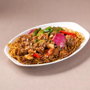 A32. Fried Sparerib Chow Mein in Black Bean Pepper Sauce / 豉椒排骨炒麵