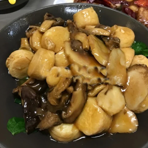 A15. Braised Mixed Mushrooms with Egg Tofu / 珍菌扒玉子豆腐