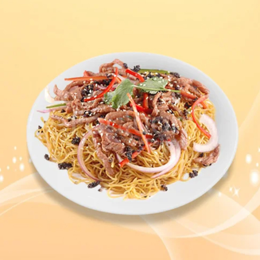 A46. Shredded Beef Fried Noodles / 七彩牛柳絲炒麵