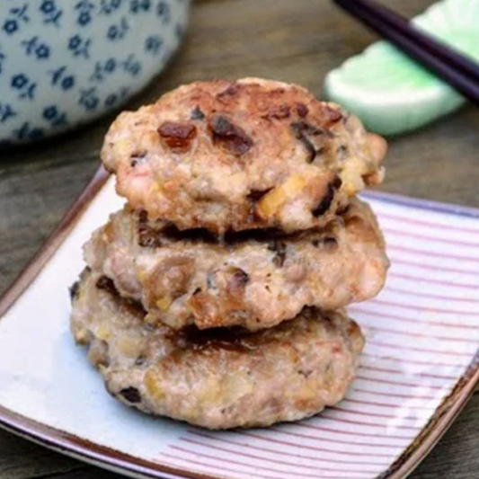 Pan-Fried Minced Pork Cake with Salty Fish / 鹹魚煎肉餅