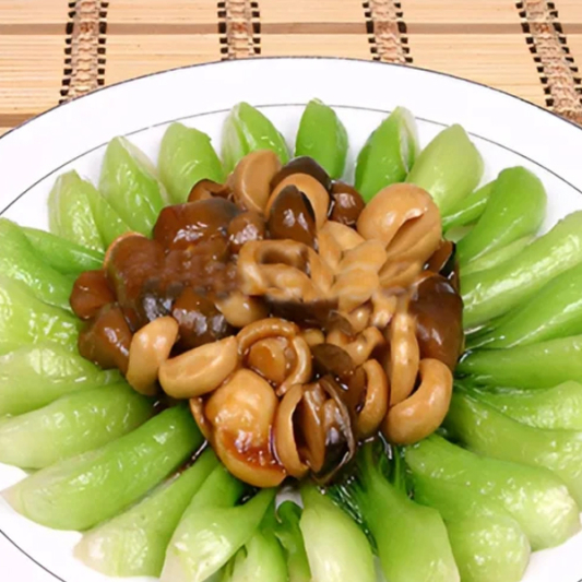 A14. Braised Mixed Mushrooms with Vegetables / 野菌扒菜苗