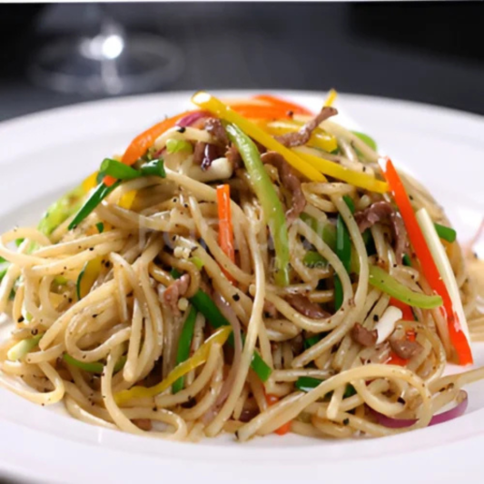 A38. Pan-Fried Clear Rice Noodles or Vermicelli with Shrimp in Black Pepper Sauce / 黑椒雙星乾炒陳村粉或河粉
