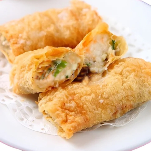 10. Pan-Fried Fresh Prawn in Bean Curd Sheet Roll / 香煎鮮蝦腐皮卷