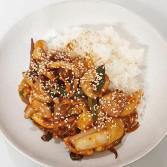 Spicy Squid over Rice / 오징어덮밥
