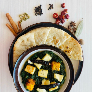 Palak Paneer with Naan Bread