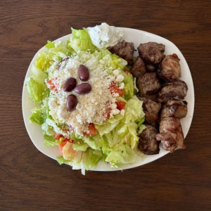 Lamb Souvlaki Salad 