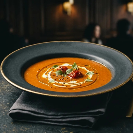 Roasted Garden Tomato Velvet Soup
