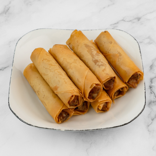 1. Vegetable Spring Rolls (8 pcs) 菜肉春卷 (8个)
