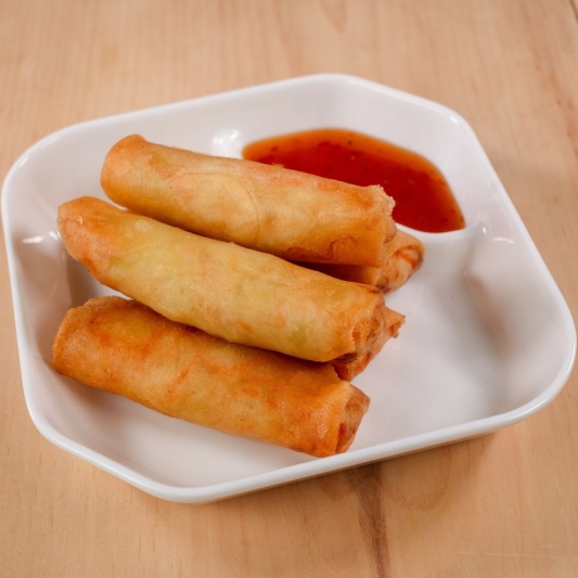 A1. Vegetable Spring Rolls (6 pcs)