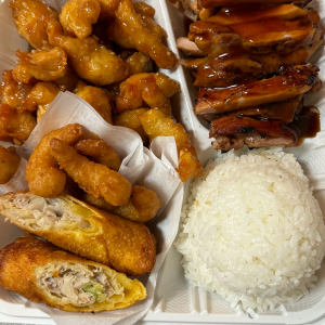 Steele Special A (1 pc Egg Roll, Popcorn Shrimp)