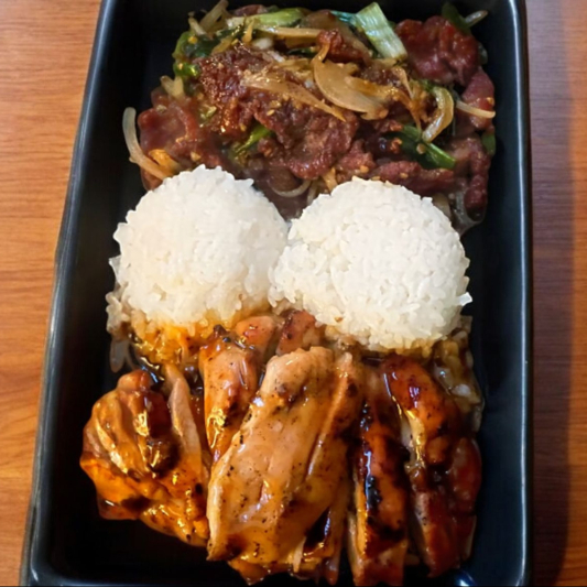 Chicken Teriyaki & Mongolian Beef