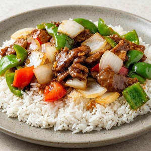 Green Pepper Beef Plate