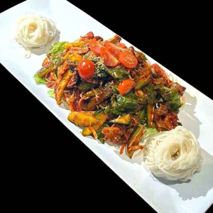 Spicy Sea Snail Salad with Noodles