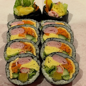 2. Ham & Cheese Kimbap