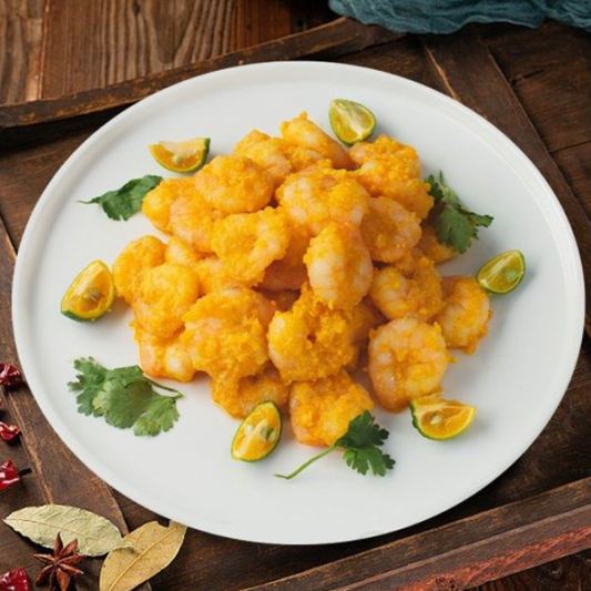 Prawns with Golden Egg Yolk
