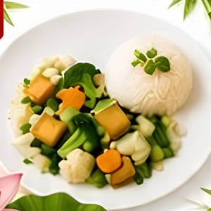V4. Cơm Rau X&agrave;o Đậu Hũ