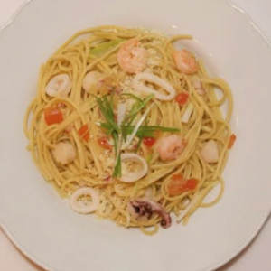 Seafood Kimchi Pasta