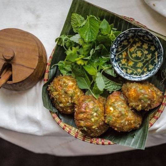 Green Sticky Rice Patties / Chả Cốm