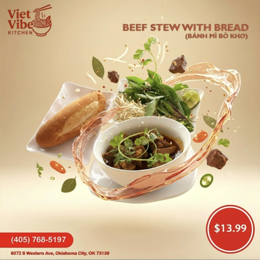 BK3. Beef Stew with Bread / B&aacute;nh M&igrave; B&ograve; Kho
