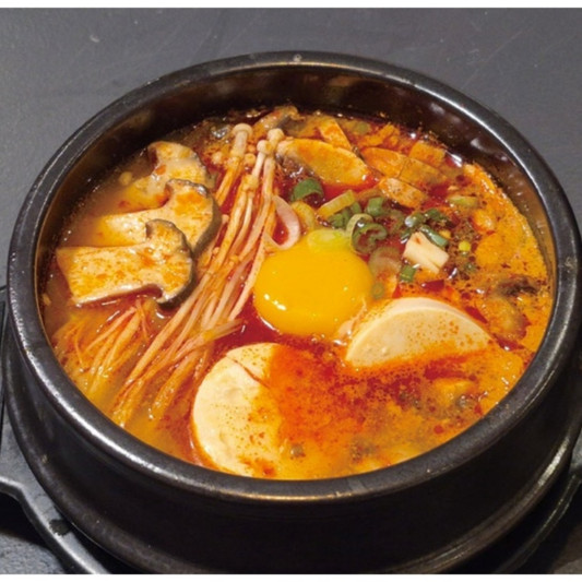 43. Spicy Soft Tofu Stew with Mushrooms 버섯 순두부찌개