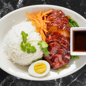 22. Honey BBQ Pork with Rice