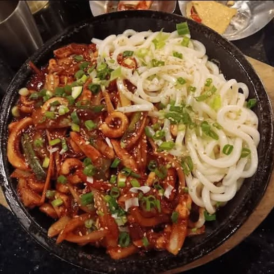 Spicy Squid Stir-Fry with Udon 오징어 볶음 w.우동