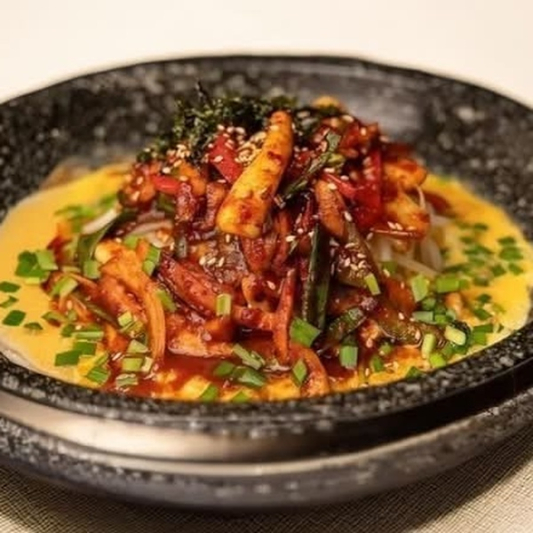 Spicy Squid over Rice 오징어 덮밥