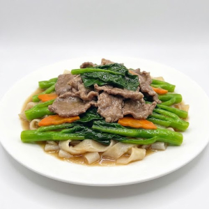 129A. Wet-Fried Flat Rice Noodles with Beef & Gravy Sauce 濕炒牛河