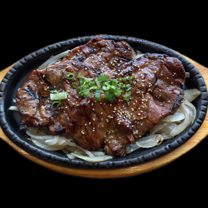Pork Kalbi on Hot Plate