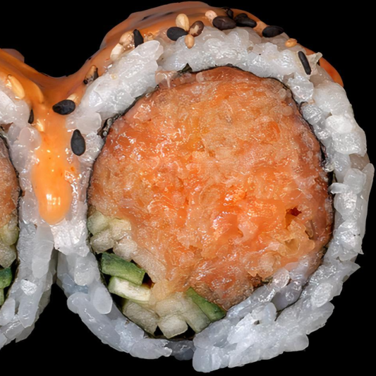 Crispy Spicy Salmon Roll  (6 pcs)