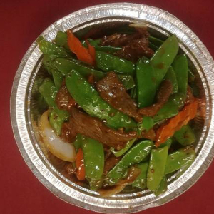 44. Beef Saut&eacute;ed with Snow Peas