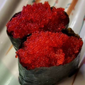 #19. Caviar (Tobiko) Sushi (2 pcs)
