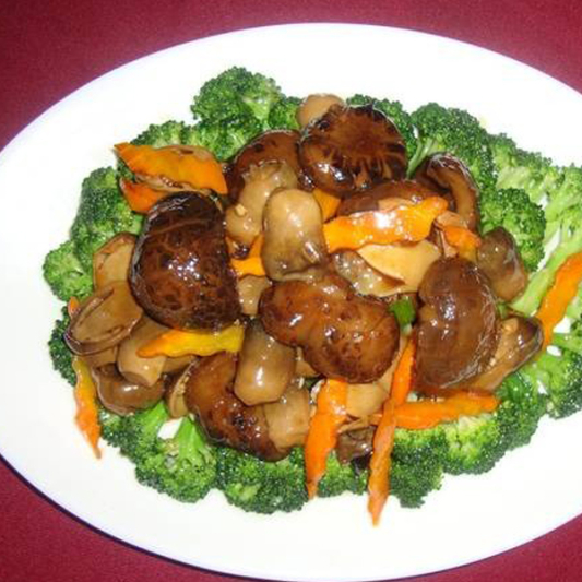 79. Double Chinese Mushrooms on Broccoli