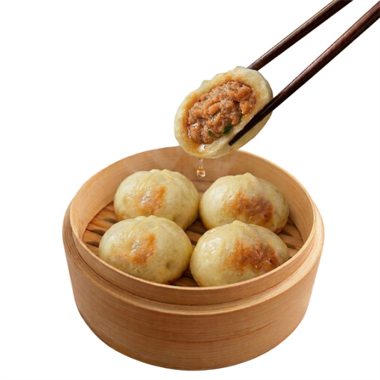 Steamed BBQ Pork Buns (4 pcs) 酱肉小笼包 (4个)