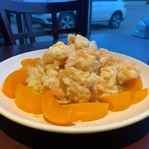 72B. Shrimp with Creamy Peach Sauce