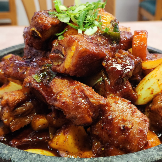 Spicy Pork Galbi-Jjim 매운 돼지갈비찜