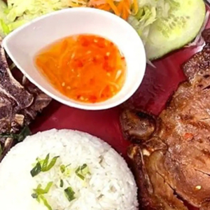 R2. Grilled Lemongrass Pork Chop with Rice - Cơm Sườn Nướng Sả