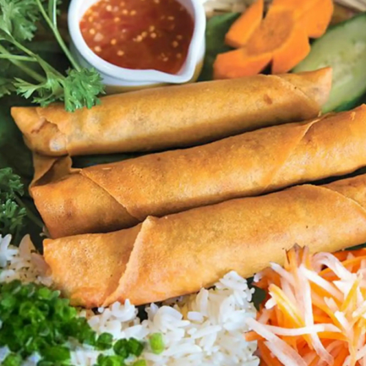 R7. Meat Spring Rolls with Rice - Cơm Chả Gi&ograve;