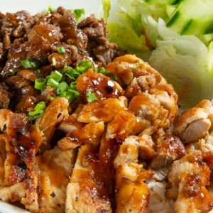 Chicken & Beef Teriyaki Plate
