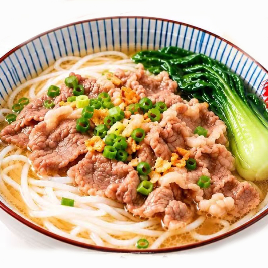 Beef Rice Noodle Soup + Fried Dough Stick (Youtiao) 肥牛米线 + 加油条组合