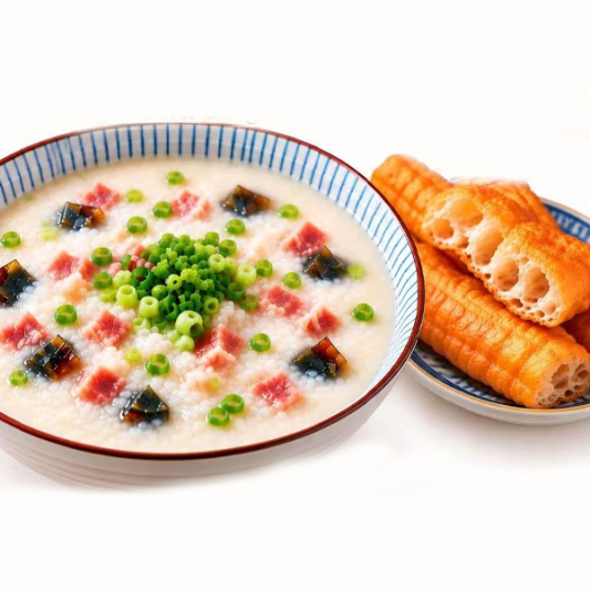 Century Egg & Pork Congee + Fried Dough Stick (Youtiao) 皮旦瘦肉粥 + 加油条组合