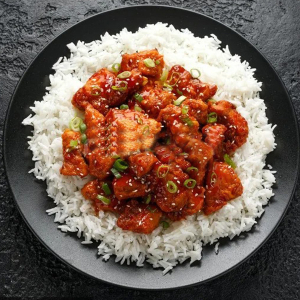 General Tao Chicken on Rice