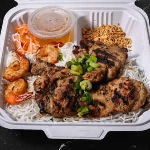 Grilled Shrimp & Pork over Vermicelli