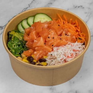 Salmon Power Bowl with Miso Soup