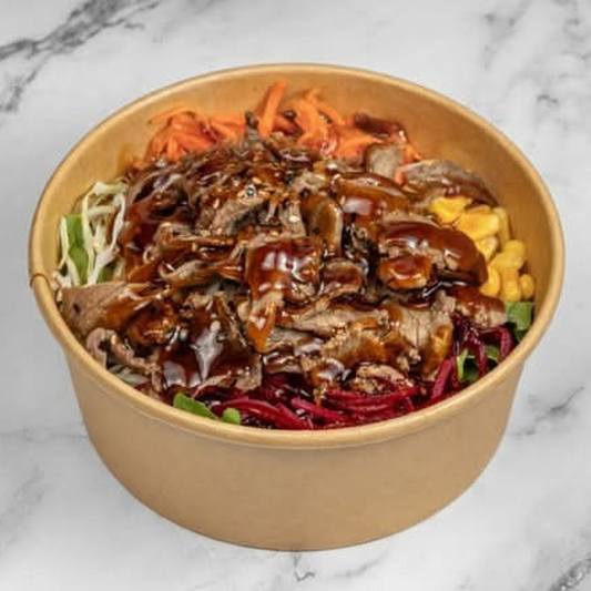 Beef Teriyaki Power Bowl with Miso Soup
