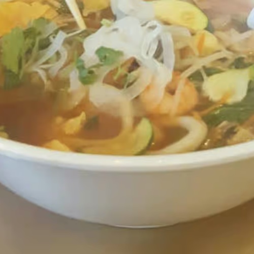 Spicy Jampong Seafood Noodle Soup