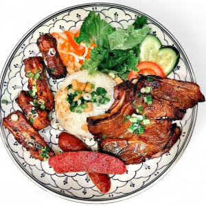 Grilled Spare Ribs, Vietnamese Sausage, Grilled Pork Chop