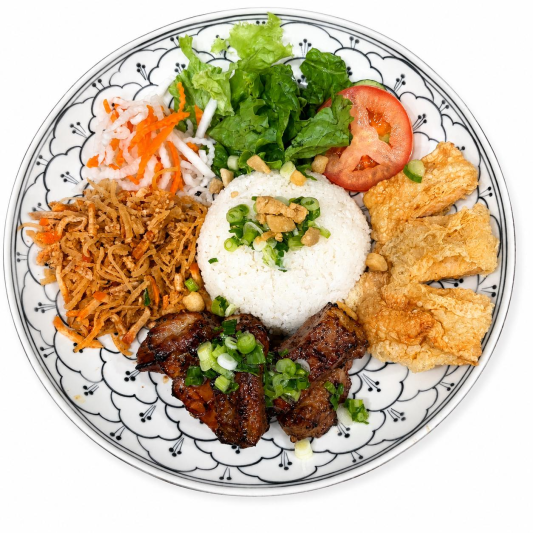 Grilled Spare Ribs, Bean Curd Wrapped Shrimp, Shredded Pork Skin / Sườn Cọng, T&agrave;u Hủ Ky, B&igrave;