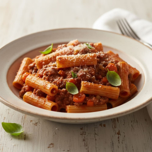 Rigatone Bolognese Pasta